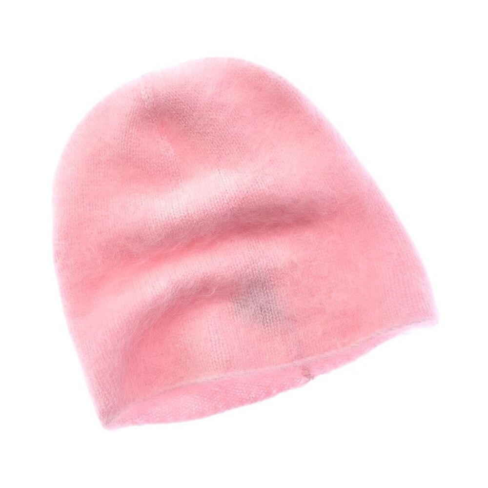 Amicale Cashmere Brushed Slouch Cashmere Beanie, Pink